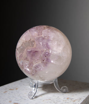 Amethyst Kugel mit Druse und Achat M