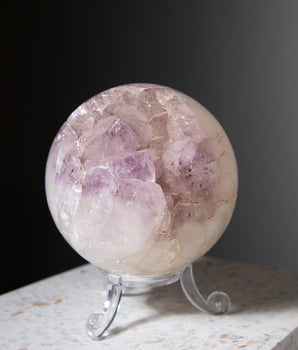 Amethyst Kugel mit Druse und Achat M