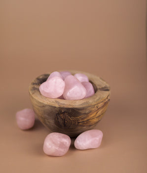 Rosenquarz Trommelsteine
